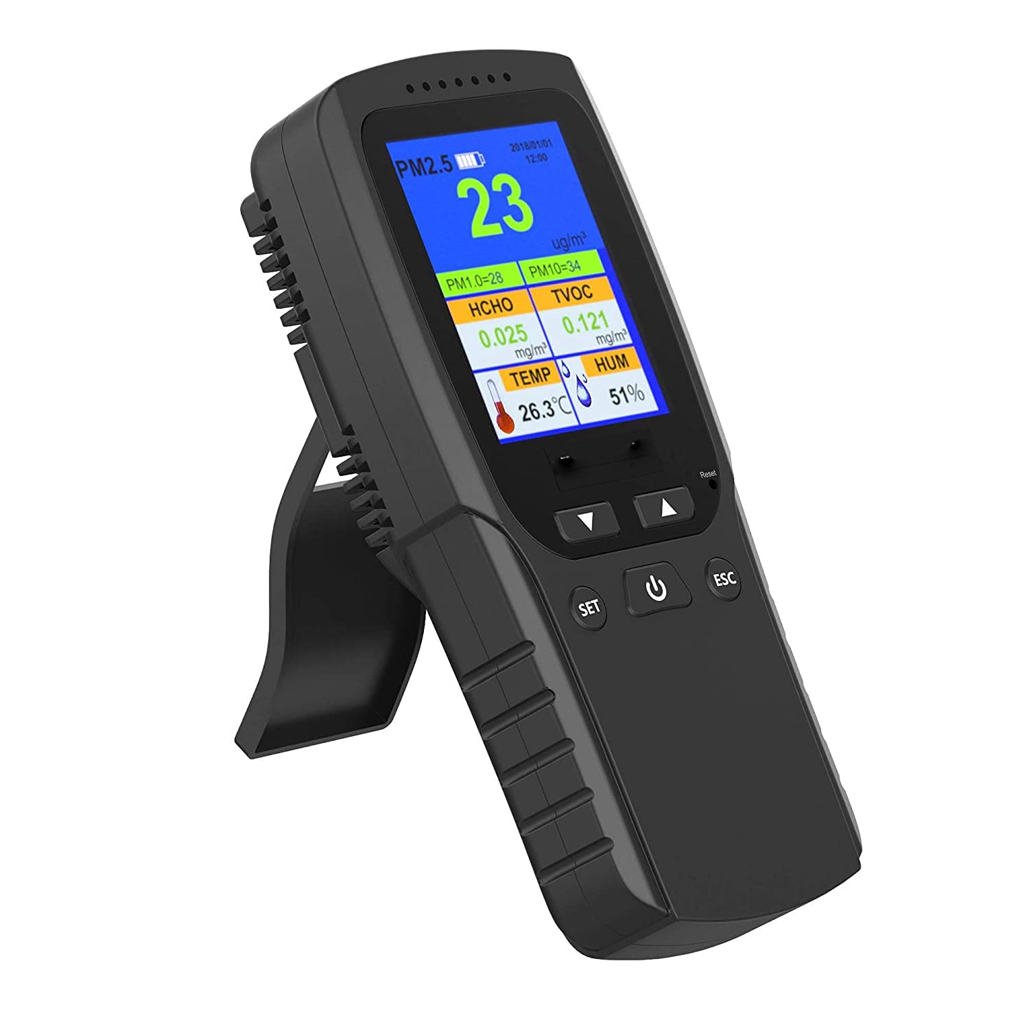 Amazon.co.jp: 空気汚染測定器 pm2.5 HCHO ホルムアルデヒド PM1.0